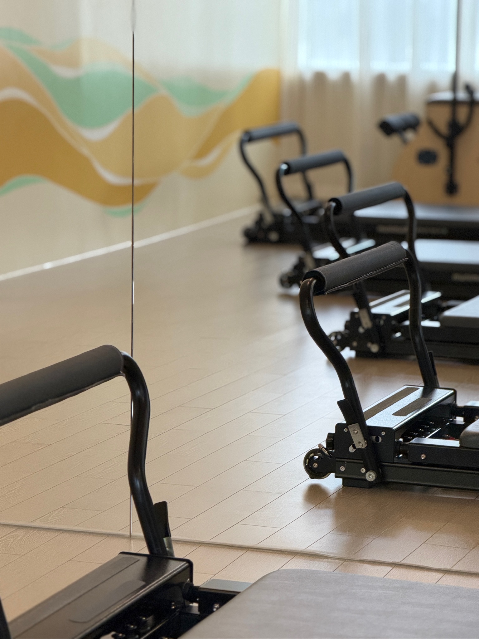 Pilates apparatus inside OMIYOGA